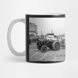 Traditional crab fishing boat on Cromer beach on the North Norfolk coast Mug